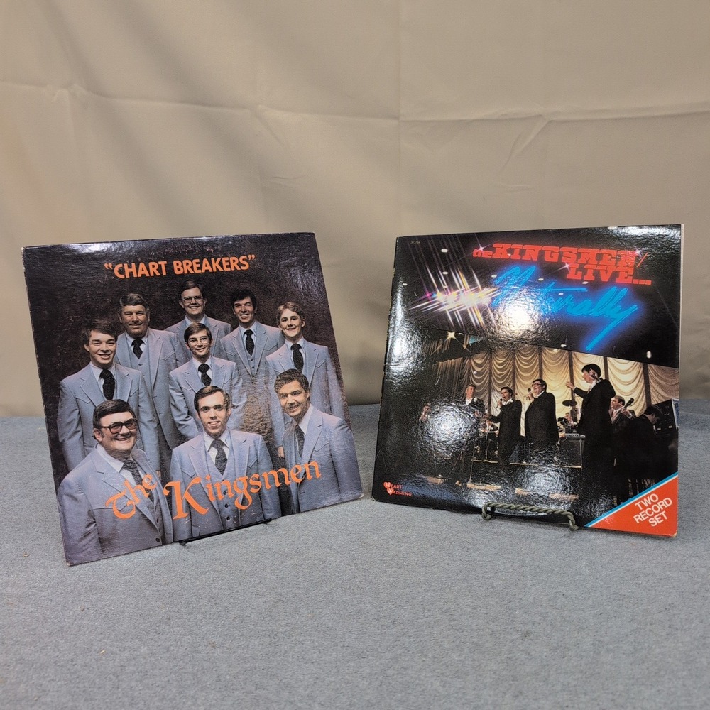The Kingsmen Live Naturally 2-LP & Chart‎ Breakers Vinyl Record Lot Gospel R3734